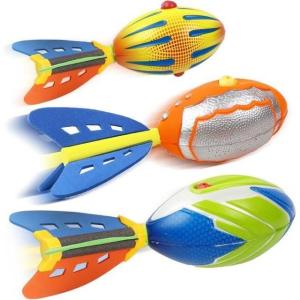 imageLiberty Imports 3 Pack Whistling Pocket Foam Missile Footballs Variety Pack  Aero Howling Foam Sports Flyers Toys for Indoor Outdoor Activities