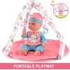 imageLiberty Imports Kids 18Piece Newborn Talking Baby Doll Stroller Nursery Role Play Set w Playpen Play Mat Potty Training Accessories 14quot Doll Included