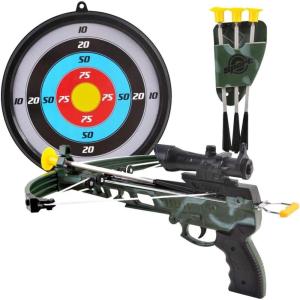 imageLiberty Imports Military Action Camouflage Kids Toy Crossbow Set  Includes Suction Cup Arrows and Target