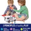imageLiberty Imports Take Apart Toy Set Build Your Own Vehicle with Drill Sounds ampamp Lights Buildable STEM Learning Construction Kit for Toddlers Kids Boys Ambulance