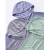 image3 Pack Womens Active Lightweight Long Sleeve Hoodies UPF 50 Sun Protection Pullover Shirts with Thumb HolesGrayMintSoft Lavender