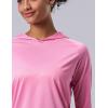 image3 Pack Womens Active Lightweight Long Sleeve Hoodies UPF 50 Sun Protection Pullover Shirts with Thumb HolesPinkBlackWhite