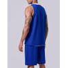 image1 Set of Mens Reversible Basketball Jersey and Shorts DoubleSided Custom Athletic Uniforms for Team Sports PracticeBlueWhite