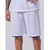 image1 Set of Mens Reversible Basketball Jersey and Shorts DoubleSided Custom Athletic Uniforms for Team Sports PracticeBlueWhite