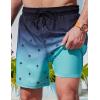 image2 Pack Mens 7quot Swim Trunks with Compression Liner Quick Dry Stretch Board Shorts Bathing Suits SwimwearAquaBlack