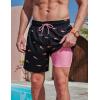 image2 Pack Mens 7quot Swim Trunks with Compression Liner Quick Dry Stretch Board Shorts Bathing Suits SwimwearAquaBlack