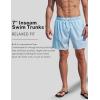 image2 Pack Mens 7quot Swim Trunks with Compression Liner Quick Dry Stretch Board Shorts Bathing Suits SwimwearBlue StripesPastel Wave