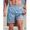 image2 Pack Mens 7quot Swim Trunks with Compression Liner Quick Dry Stretch Board Shorts Bathing Suits SwimwearBlue StripesPastel Wave