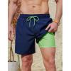 image2 Pack Mens 7quot Swim Trunks with Compression Liner Quick Dry Stretch Board Shorts Bathing Suits SwimwearBlueNavy