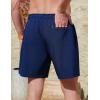 image2 Pack Mens 7quot Swim Trunks with Compression Liner Quick Dry Stretch Board Shorts Bathing Suits SwimwearBlueNavy
