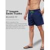 image2 Pack Mens 7quot Swim Trunks with Compression Liner Quick Dry Stretch Board Shorts Bathing Suits SwimwearBlueNavy