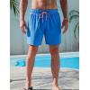 image2 Pack Mens 7quot Swim Trunks with Compression Liner Quick Dry Stretch Board Shorts Bathing Suits SwimwearBlueNavy