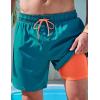 image2 Pack Mens 7quot Swim Trunks with Compression Liner Quick Dry Stretch Board Shorts Bathing Suits SwimwearNavyGreen