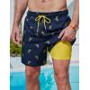 image2 Pack Mens 7quot Swim Trunks with Compression Liner Quick Dry Stretch Board Shorts Bathing Suits SwimwearNavyGreen