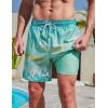 image2 Pack Mens 7quot Swim Trunks with Compression Liner Quick Dry Stretch Board Shorts Bathing Suits SwimwearTropical Prints