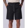 image3 Pack Mens Relaxed Fit 8quot Drawstring Walk Shorts with Pockets Midweight Woven Casual WearBlueBlackWashed Red