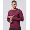image3Pack Thermal Fleece Active Long Sleeve Shirts for Men Athletic Crewneck Pullover SweatshirtsBlueBurgundyCharcoal