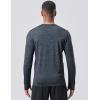 image3Pack Thermal Fleece Active Long Sleeve Shirts for Men Athletic Crewneck Pullover SweatshirtsNavyBlackDark Gray