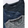image3Pack Thermal Fleece Active Long Sleeve Shirts for Men Athletic Crewneck Pullover SweatshirtsNavyBlackDark Gray