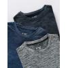 image3Pack Thermal Fleece Active Long Sleeve Shirts for Men Athletic Crewneck Pullover SweatshirtsNavyBlackDark Gray