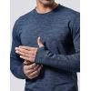 image3Pack Thermal Fleece Active Long Sleeve Shirts for Men Athletic Crewneck Pullover SweatshirtsNavyBlackDark Gray
