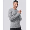 image3Pack Thermal Fleece Active Long Sleeve Shirts for Men Athletic Crewneck Pullover SweatshirtsNavyBlackDark Gray