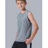 image5 Pack Boys Athletic Tank Tops Dry Fit Sleeveless Shirts Youth Kids Performance Workout ClothesNavyGrayBlackMaroonGreen