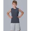 image5 Pack Boys Athletic Tank Tops Dry Fit Sleeveless Shirts Youth Kids Performance Workout ClothesNavyGrayBlackMaroonGreen