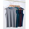 image5 Pack Boys Athletic Tank Tops Dry Fit Sleeveless Shirts Youth Kids Performance Workout ClothesNavyGrayBlackMaroonGreen