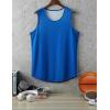 imageMens Lightweight Reversible Rec Tanks Mesh Basketball Jerseys Athletic Quick Dry Shirts Team Scrimmage UniformsBlueWhite