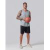 imageMens Lightweight Reversible Rec Tanks Mesh Basketball Jerseys Athletic Quick Dry Shirts Team Scrimmage UniformsGrayWhite