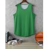 imageMens Lightweight Reversible Rec Tanks Mesh Basketball Jerseys Athletic Quick Dry Shirts Team Scrimmage UniformsGreenWhite