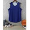 imageMens Lightweight Reversible Rec Tanks Mesh Basketball Jerseys Athletic Quick Dry Shirts Team Scrimmage UniformsNavyWhite