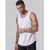imageMens Lightweight Reversible Rec Tanks Mesh Basketball Jerseys Athletic Quick Dry Shirts Team Scrimmage UniformsPurpleWhite