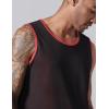 imageMens Lightweight Reversible Rec Tanks Mesh Basketball Jerseys Athletic Quick Dry Shirts Team Scrimmage UniformsRedBlack