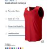 imageMens Lightweight Reversible Rec Tanks Mesh Basketball Jerseys Athletic Quick Dry Shirts Team Scrimmage UniformsRedBlack