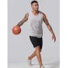 imageMens Lightweight Reversible Rec Tanks Mesh Basketball Jerseys Athletic Quick Dry Shirts Team Scrimmage UniformsWhiteMaroon