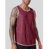 imageMens Lightweight Reversible Rec Tanks Mesh Basketball Jerseys Athletic Quick Dry Shirts Team Scrimmage UniformsWhiteMaroon