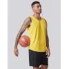 imageMens Lightweight Reversible Rec Tanks Mesh Basketball Jerseys Athletic Quick Dry Shirts Team Scrimmage UniformsYellowBlack