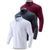 image3 Pack Dry Fit Long Sleeve Polo Shirts for Men Athletic Collared Golf TShirts Performance Tops UPF 50Set 1