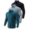 image3 Pack Dry Fit Long Sleeve Polo Shirts for Men Athletic Collared Golf TShirts Performance Tops UPF 50Set 2
