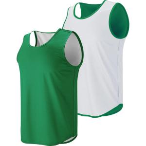 imageMens Lightweight Reversible Rec Tanks Mesh Basketball Jerseys Athletic Quick Dry Shirts Team Scrimmage UniformsGreenWhite