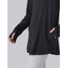 image2Pack Girls Loose Fit Long Sleeve Tunic Tops with Pockets and Thumb Holes Casual T Shirts for Tween KidsBlackLilac