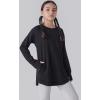 image2Pack Girls Loose Fit Long Sleeve Tunic Tops with Pockets and Thumb Holes Casual T Shirts for Tween KidsBlackLilac