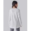 image2Pack Girls Loose Fit Long Sleeve Tunic Tops with Pockets and Thumb Holes Casual T Shirts for Tween KidsLight PinkWhite