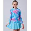 image2Pack Girls Toddlers Swimsuits TwoPiece Bathing Suit Long Sleeve Rash Guard with Swimming Skirts UPF 50 Sun ProtectionSet 4
