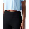 image5 Pack Womens Workout Crop Tops Athletic Short Sleeve Gym Shirts Crew Neck TeesPinkMintWhiteBaby BluePastel Pink