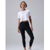 image5 Pack Womens Workout Crop Tops Athletic Short Sleeve Gym Shirts Crew Neck TeesPinkMintWhiteBaby BluePastel Pink