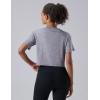 image5 Pack Womens Workout Crop Tops Athletic Short Sleeve Gym Shirts Crew Neck TeesTealNavyOrchidBurgundyCharcoal