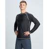 imageLiberty Imports 2Pack Mens UV Long Sleeve Swim Shirts Loose Fit Rash GuardsBlackGray
